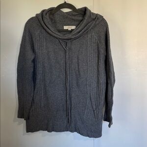 LOFT Charcoal Hooded Cardigan